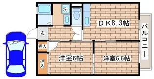 フレグランス須磨離宮【1階】の間取り