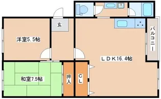 星陵台住宅2号棟【5階】の間取り
