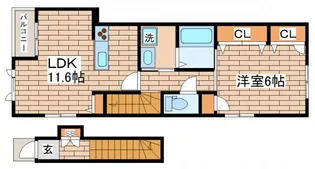 グランマーレ【203号室】の間取り