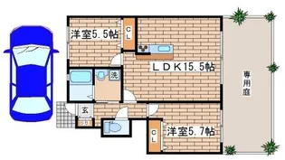 ミントハウス【1階】の間取り