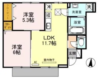 ヴァンドミール流田【1階】の間取り