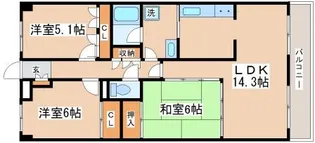 リアライズ垂水【2階】の間取り