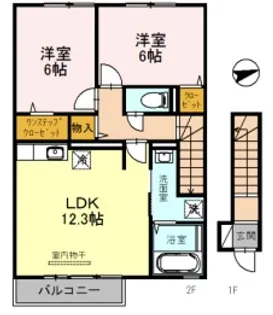 グランヴィラサン【201号室】の間取り