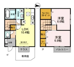 ヴィラマーレ【103号室】の間取り