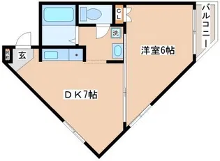 MJハイツ西舞子【1階】の間取り