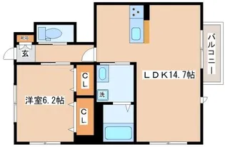 シャーメゾン南多聞台【102号室】の間取り