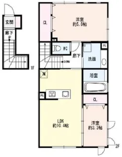 サニーゲイブルズ【201号室】の間取り