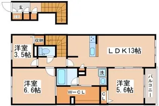 シャーメゾンFUKU【203号室】の間取り