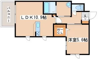 シャーメゾンガーデンズ日向【201号室】の間取り