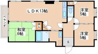 ヴィユー歌敷山【303号室】の間取り
