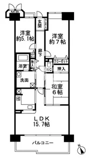 ジェームス山ヒルズ参番館【9階】の間取り