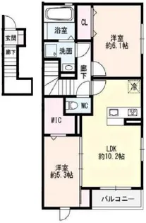 フェーブ千代が丘【2階】の間取り