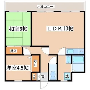 サンテラス垂水【302号室】の間取り
