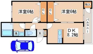 ときわ塩屋レクラン【2階】の間取り