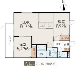 グルーブメゾン歌敷山【1階】の間取り