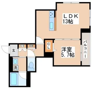 シャーメゾンガーデンズ陸ノ町【201号室】の間取り
