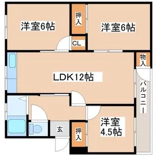東垂水住宅7号棟【503号室】の間取り