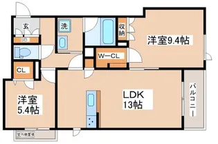 シャーメゾン須磨シーワールド前【201号室】の間取り
