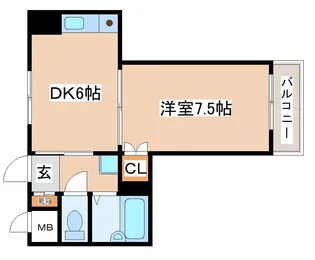 フォールヴィラ板宿【6階】の間取り