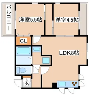 BELLTREE平和台【2階】の間取り