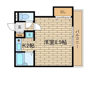 須磨浦SKYハイツ【203号室】の間取り