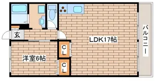 須磨離宮前プラザ【402号室】の間取り