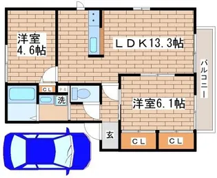 兵庫県神戸市須磨区東落合3丁目【アパート】の間取り