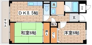 ミモザの館【1階】の間取り