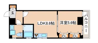 グランドシャトー板宿II【202号室】の間取り