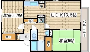 サニーガーデン須磨【A201号室】の間取り