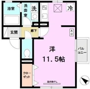 メレ・オハナ【1階】の間取り