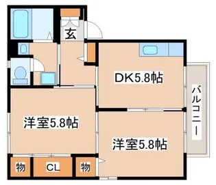 ディアス須磨離宮【202号室】の間取り
