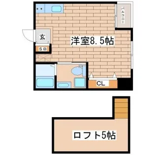 三國ビル【505号室】の間取り