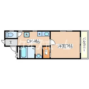 ハイツ常楽【2A号室】の間取り