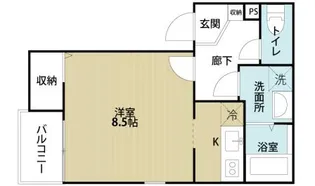 インプレイス長田【3階】の間取り
