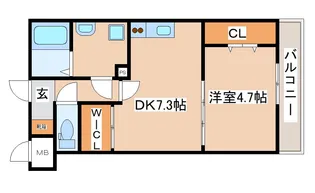 KTIレジデンス月見山II【101号室】の間取り