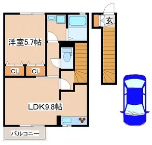 ラフィーネ林III【2階】の間取り