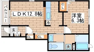 ラッフィナート カーサ壱番館【1階】の間取り