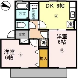 ハイカムール垂水【1階】の間取り