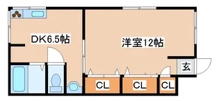 メゾンコンフォート【1号室】の間取り