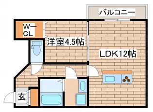 ブロンテ関守【1階】の間取り