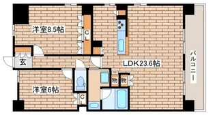 サンメゾン神戸新長田【10階】の間取り