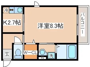 兵庫県神戸市兵庫区上祇園町【アパート】の間取り