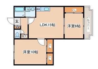 メルヘンハイツ【204号室】の間取り