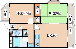 兵庫県神戸市長田区神楽町6丁目【マンション】の間取り