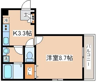 兵庫県神戸市兵庫区神田町【マンション】の間取り