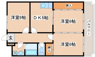 ウエストコートTANIGAMI【3階】の間取り