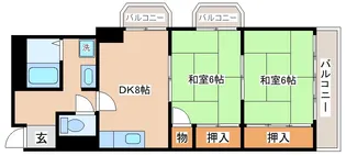 惣町サンハイツ1号館【3階】の間取り