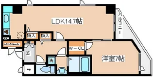 プレサンス神戸駅前グランツ【13階】の間取り