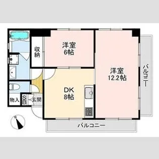 ロイヤルコート兵庫【11階】の間取り